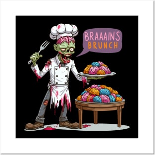 Chef zombie - Braaains Brunch Posters and Art